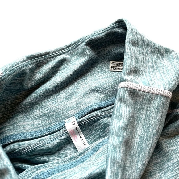 Free People Movement High-Rise 7/8 You're a Peach Leggings XS Grey Teal - Picture 16 of 16